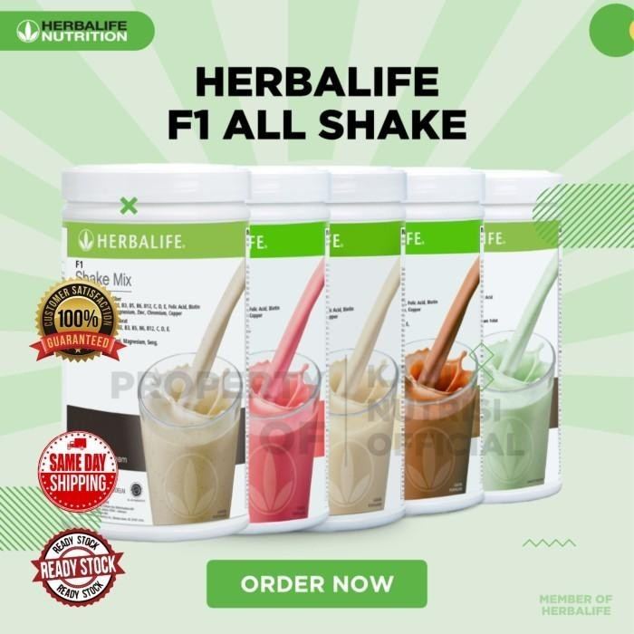 

HERBALIFE shake mix f1 all varian rasa ready - GOJEK GRAB READY LANGSUNG KIRIM