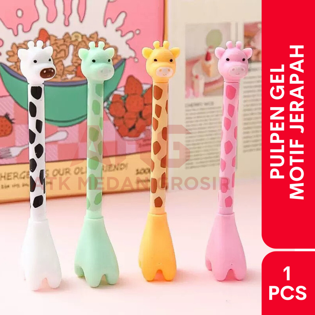 

(JERAPAH) PULPEN GEL KARAKTER MOTIF JERAPAH FANCY PER PCS