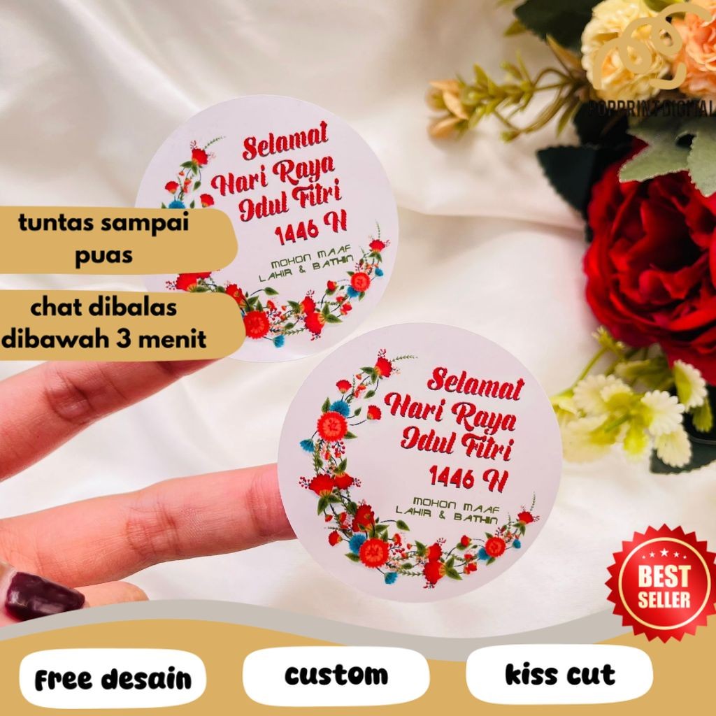 

PpD 9-15 Sticker Toples Hampers Ramadhan Sticker Label Selamat Hari Raya Idul Fitri Bandung