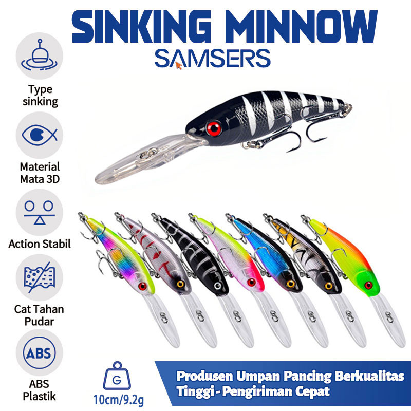 Umpan Pancing Minnow Ralita Andeman Lure Pancing Sinking Tenggelam 9.2 Gram 10 Cm Umpan Minnow Marki