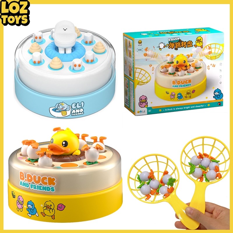 MER.SHOP LOZTOYS Jumping Duck Toy Fokus Konsentrasi Mainan Anak Telur Bebek Lompat Duck Tangkap Gaja