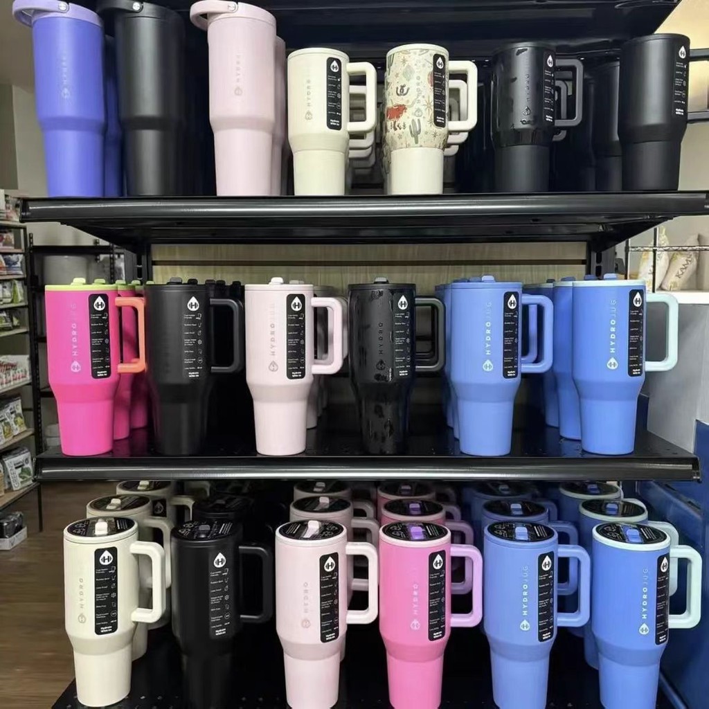 

Gobelet HydroJug Avec Poignée Et Paille 32oz 960ml, Porte-gobelet Compatible Pour les Voyages | Tasse De Voiture Isolée En Acier