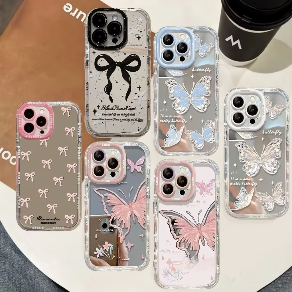 Case Iphone 11 12 13 PRO MAX Iphone X XR Softcase Mirror Akrilik Motif Aethetic Case