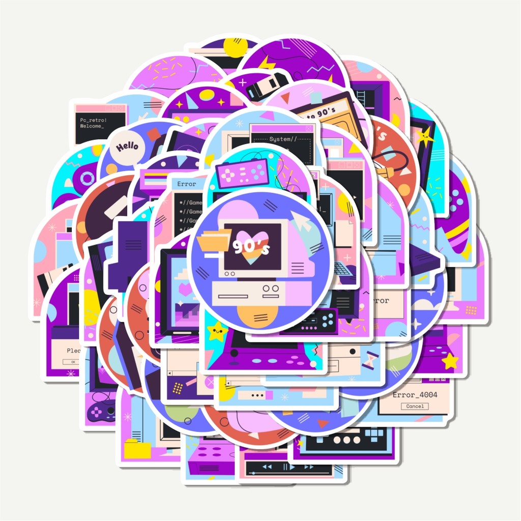 

Sticker Pack Stiker Retro Vintage | Sticker TUMBLR | Stiker LAPTOP KOPER HELM