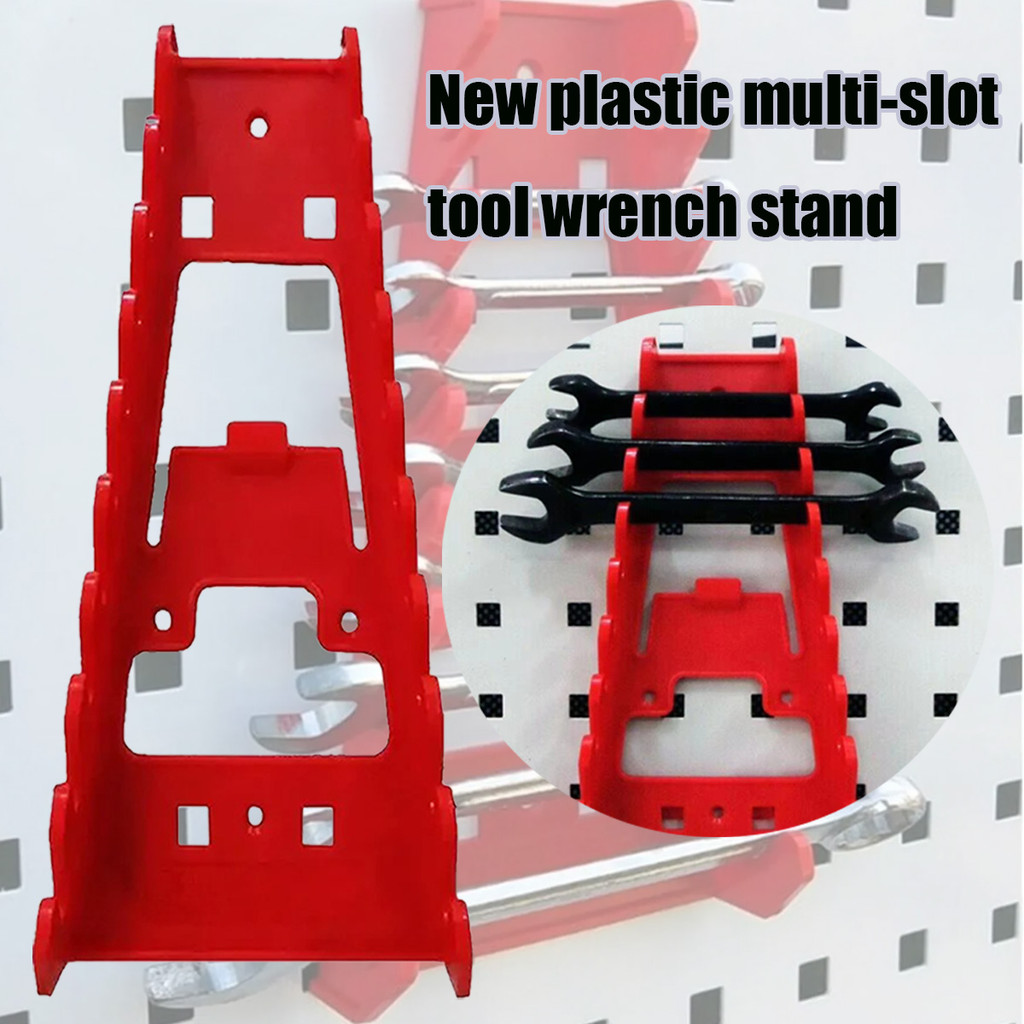 1PC Tempat Kunci Pas Rak kunci pas dengan 9 slot membuat kunci pas Anda tetap teratur - Merah