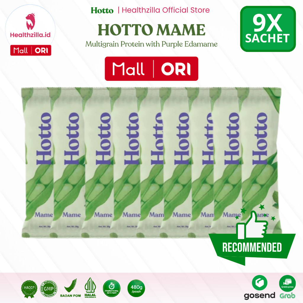 

DISKON!!! NEW Hotto Official Jakbar Mame Protein Multigrain with EDAMAME 9 SACHET