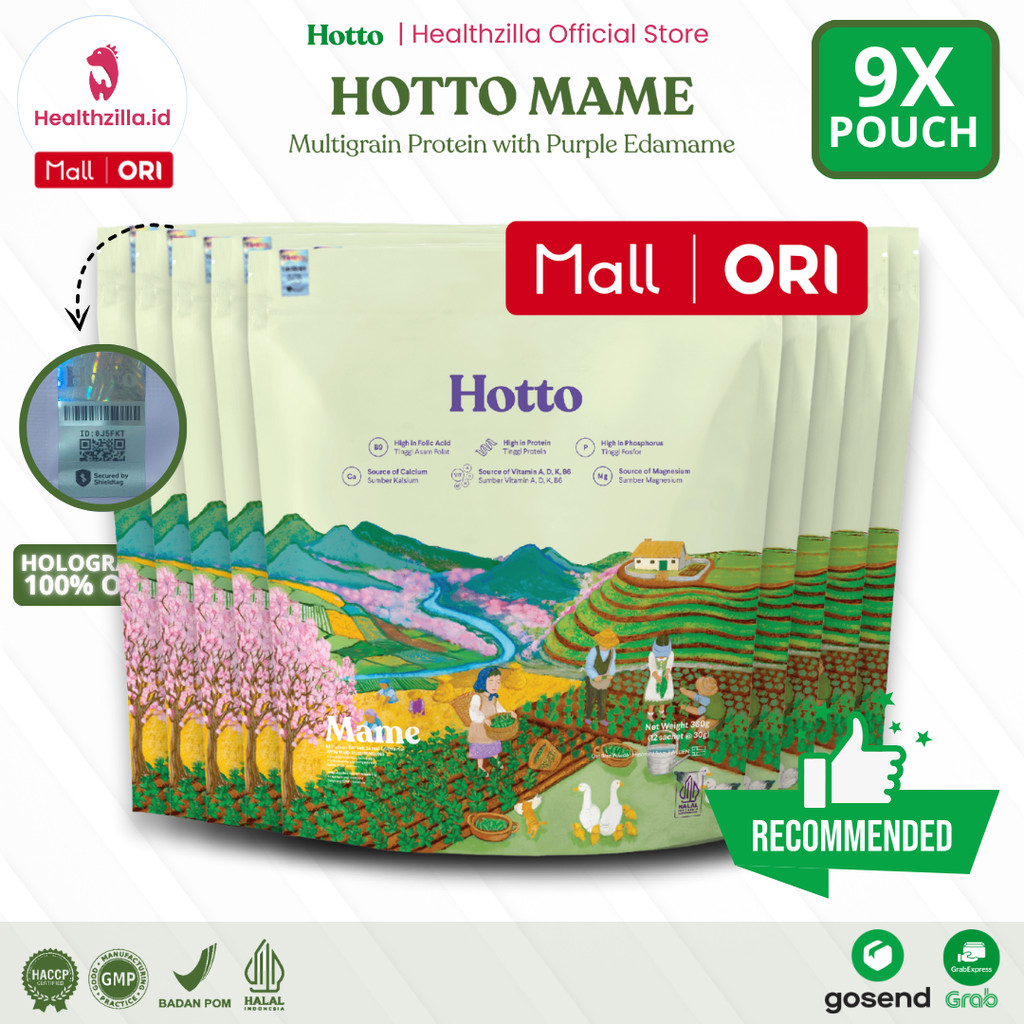 

SUPER BUNDLING!!! NEW Hotto Mame Protein Multigrain with EDAMAME 9 POUCH 108 SACHET(BUNDLE!)