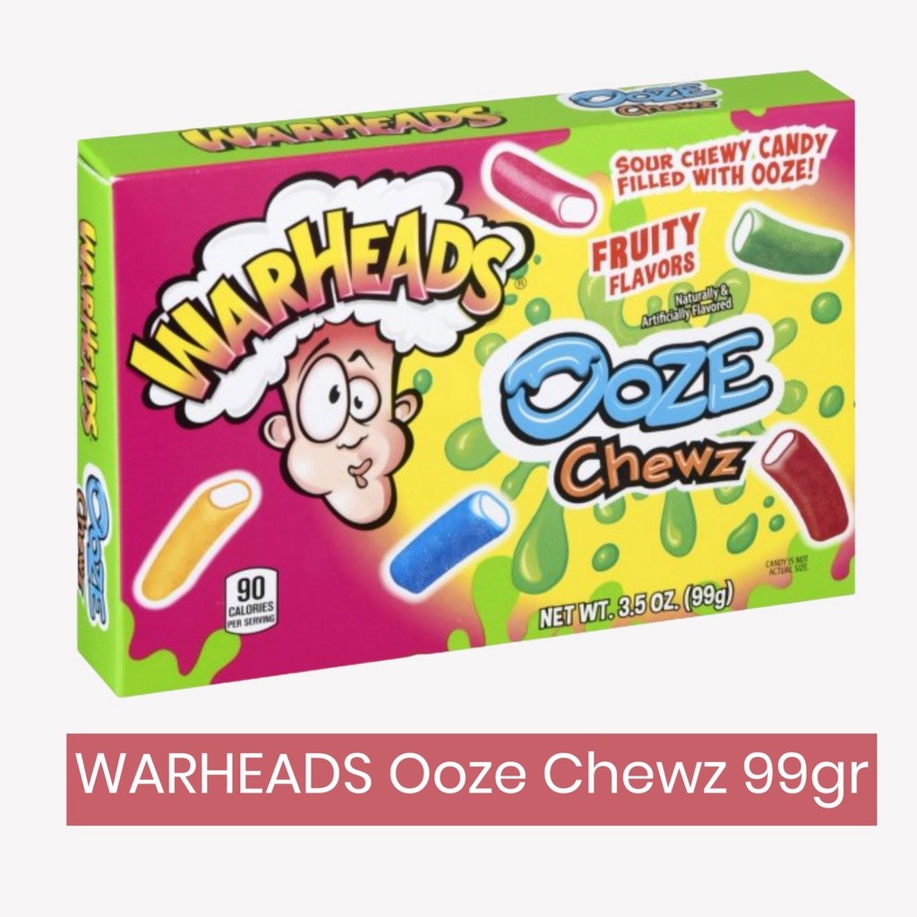 

WARHEADS OOZE CHEWZ 3,5 oz | SOUR CHEWY CANDY FRUITY FLAVORS 99 gr