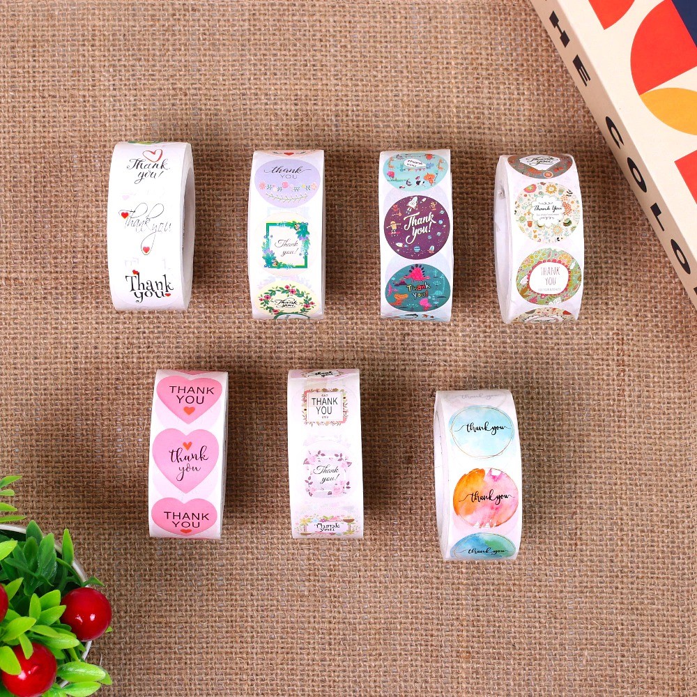 

Sticker Thank You Bulat 1 Roll / 1 Roll Stiker Thank You / 500 PCS Stiker Thank You