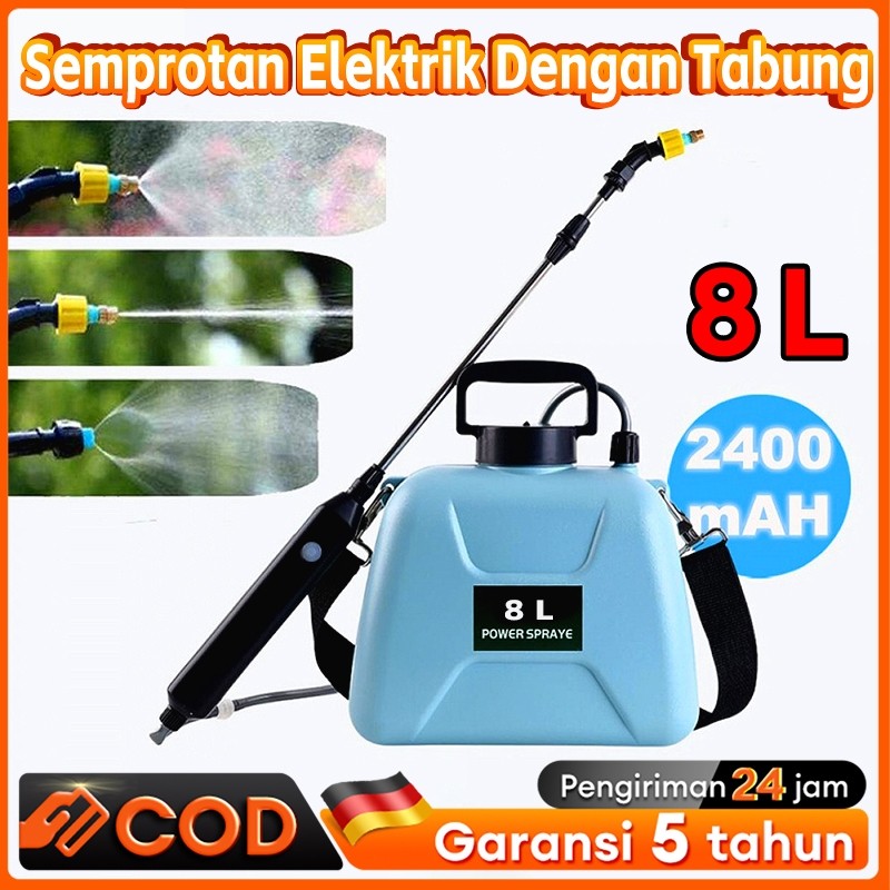 Semprotan Rumput Elektrik 8 Liter Sprayer Shoulder Type Semprot Cuci Mobil Gendong Sprayer Hama Tana