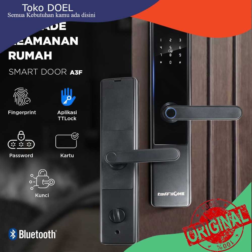 TaffHOME Smart Door Lock Fingerprint Password Bluetooth Card TTLock - A3F