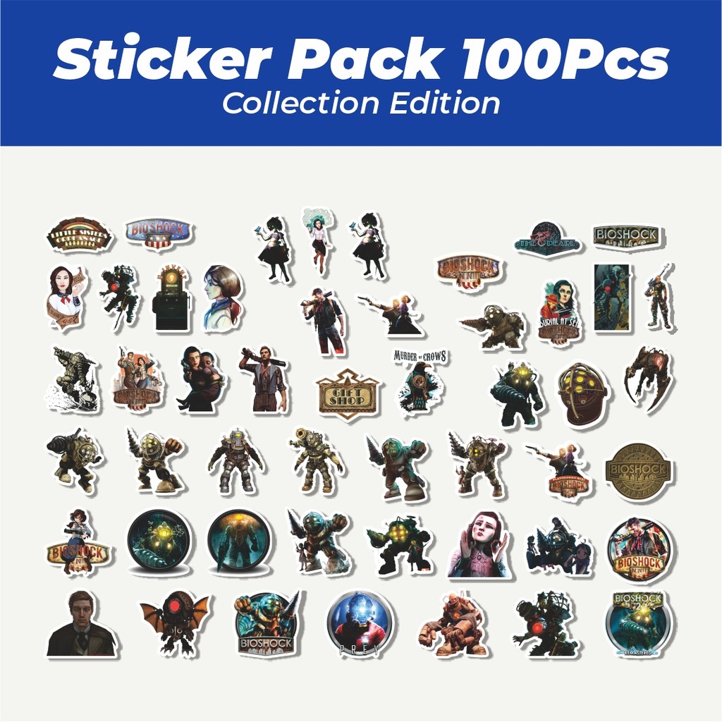 

Hot Stiker Game Series Steam Bioshock Lucu Anti Air Stikers Berperekat Waterproof Sticker Decal Buat Motor Helm Buku Journal Koper Casing HP Laptop Botol Minum