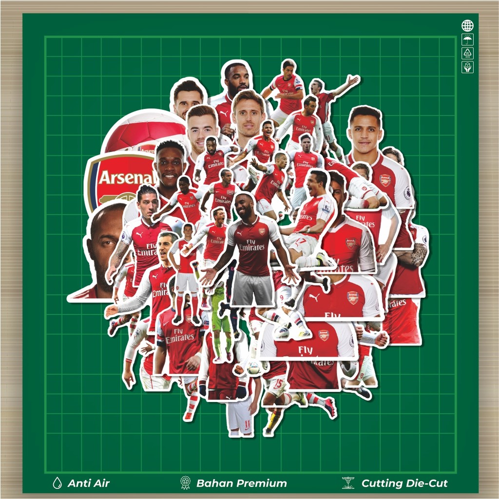 

HOT 50 PCS STIKER Stiker Football Series Arsenal Stiker Fashion Cars Decal Dingin Kartu Album Custom Vinyl Anti Air- Sticker Aesthetic Buku Journal Koper Casing HP Tablet Laptop Helm Motor Botol Minum