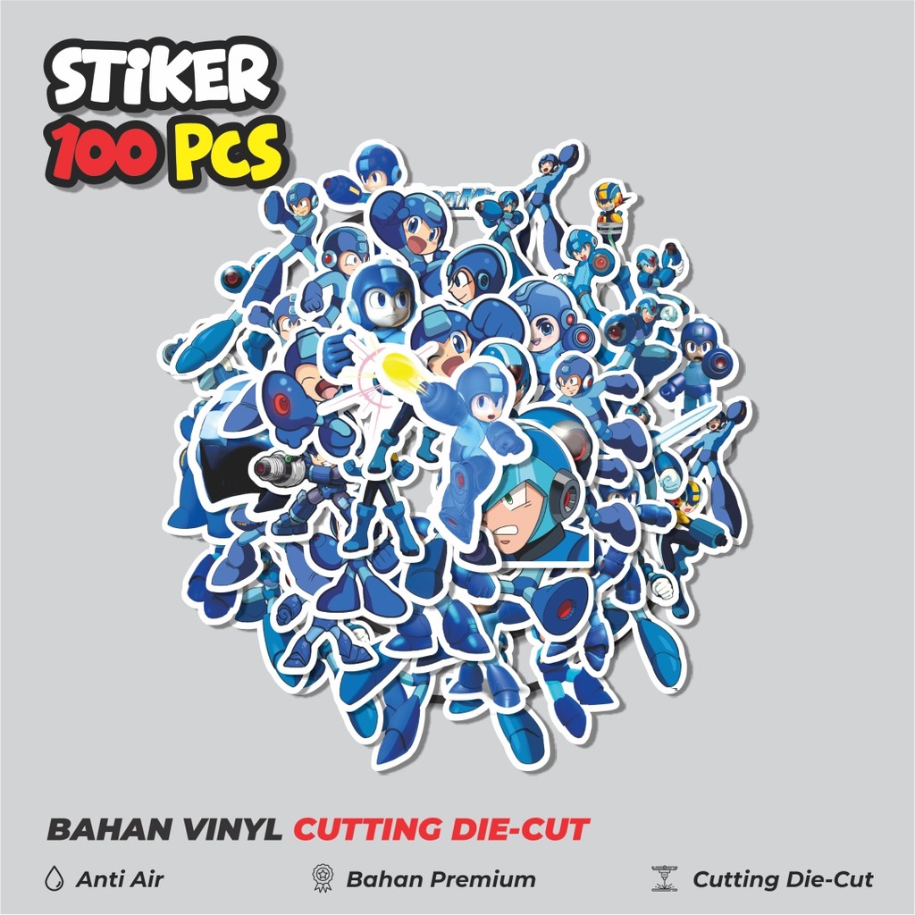 

Terbaru! 50 pcs Stiker Capcom Series Megaman Rockman Dekorasi Lucu Kreatif untuk Notebook, Skateboard, HP