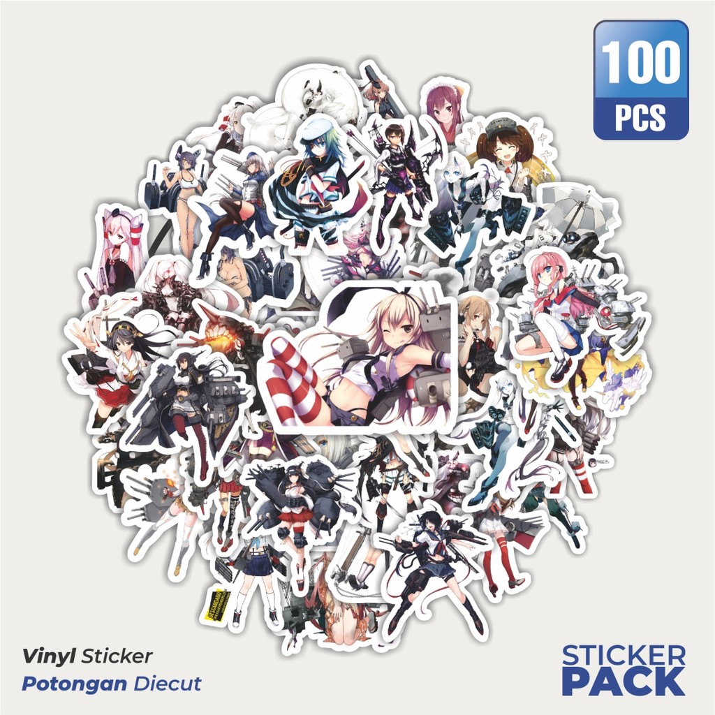 

Super Hemat! 100 PCS Stiker Anime Game Series Kantai Coection Character 7 Dekorasi Lucu Kreatif untuk Notebook, Skateboard, HP