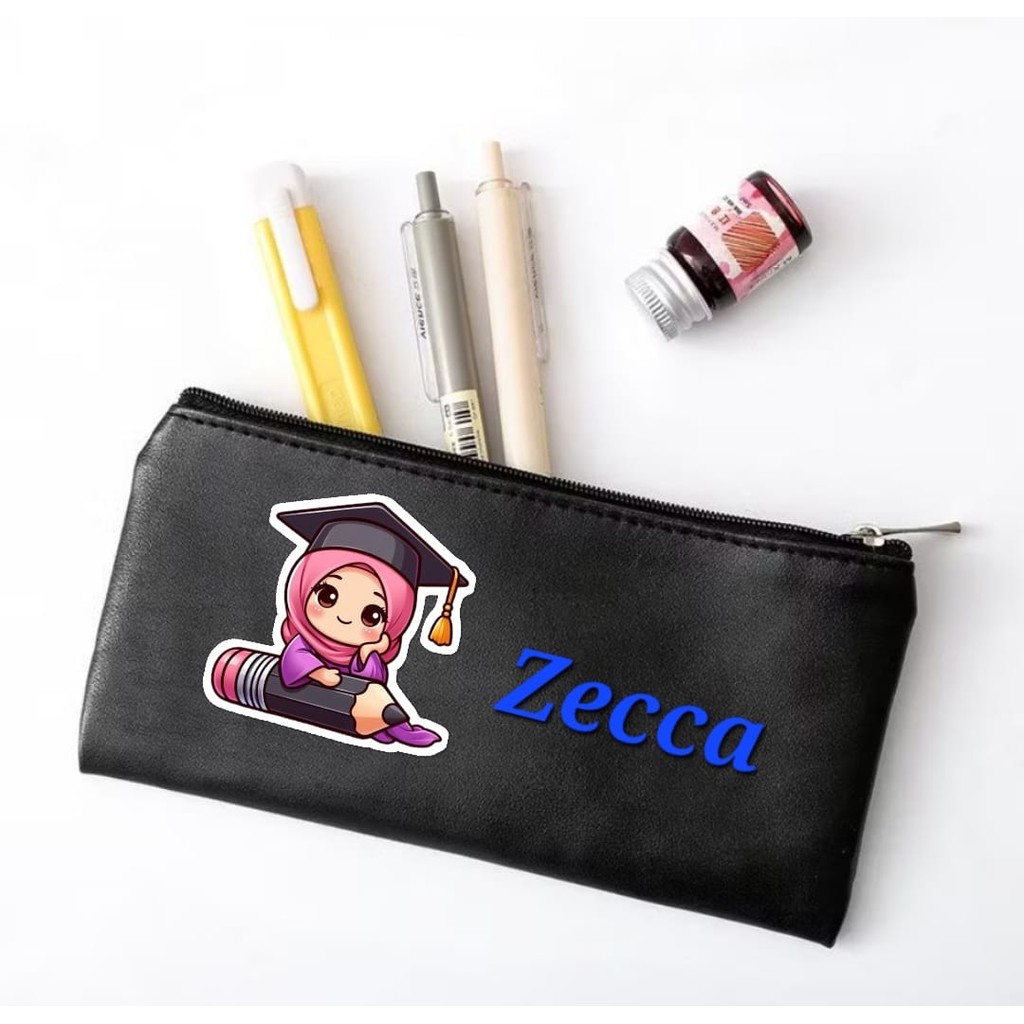 

devecollection tempat pensil custom nama lucu pouch lucu sablon nama pouch kosmetik pouch serbaguna
