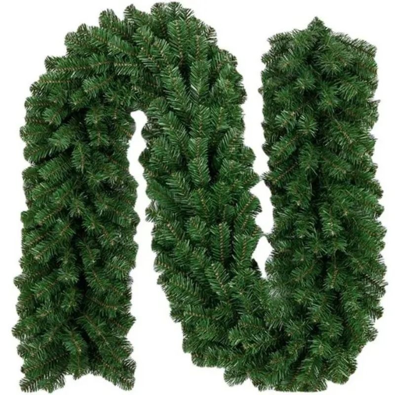 sale200T Garland Natal 2.7m Garland Kawat Daun Hiasan Natal Lebar 25cmterlaris