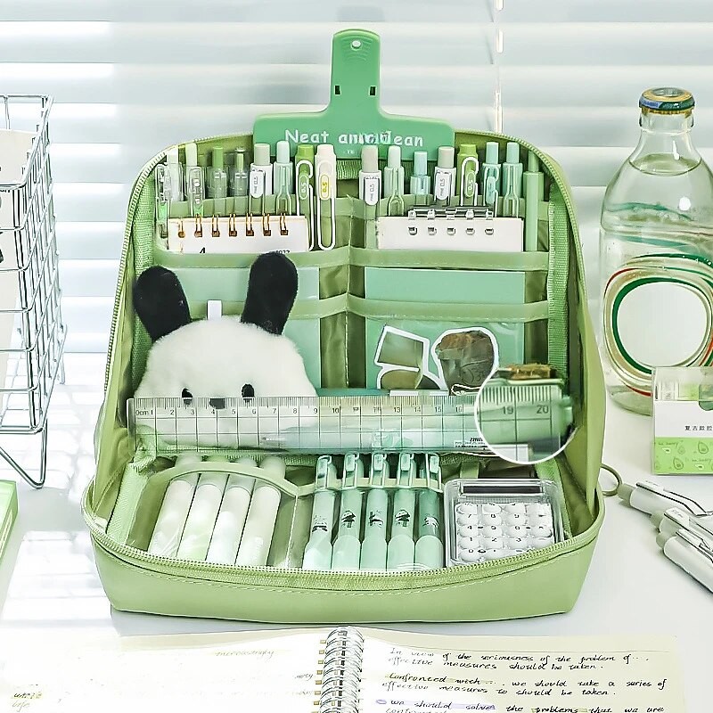 

12 Layers Large Capacity Pencil Case Good Looking Multifunctional Classification Storage Stationery Storage Bag 1pc