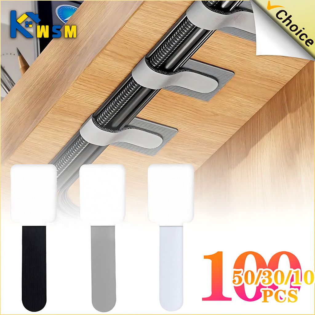 

Reusable Cable Ties Fastening Wire Organizer Cord Rope Holder Self Adhesive Adjustable Cord Organizer Straps Desk Management