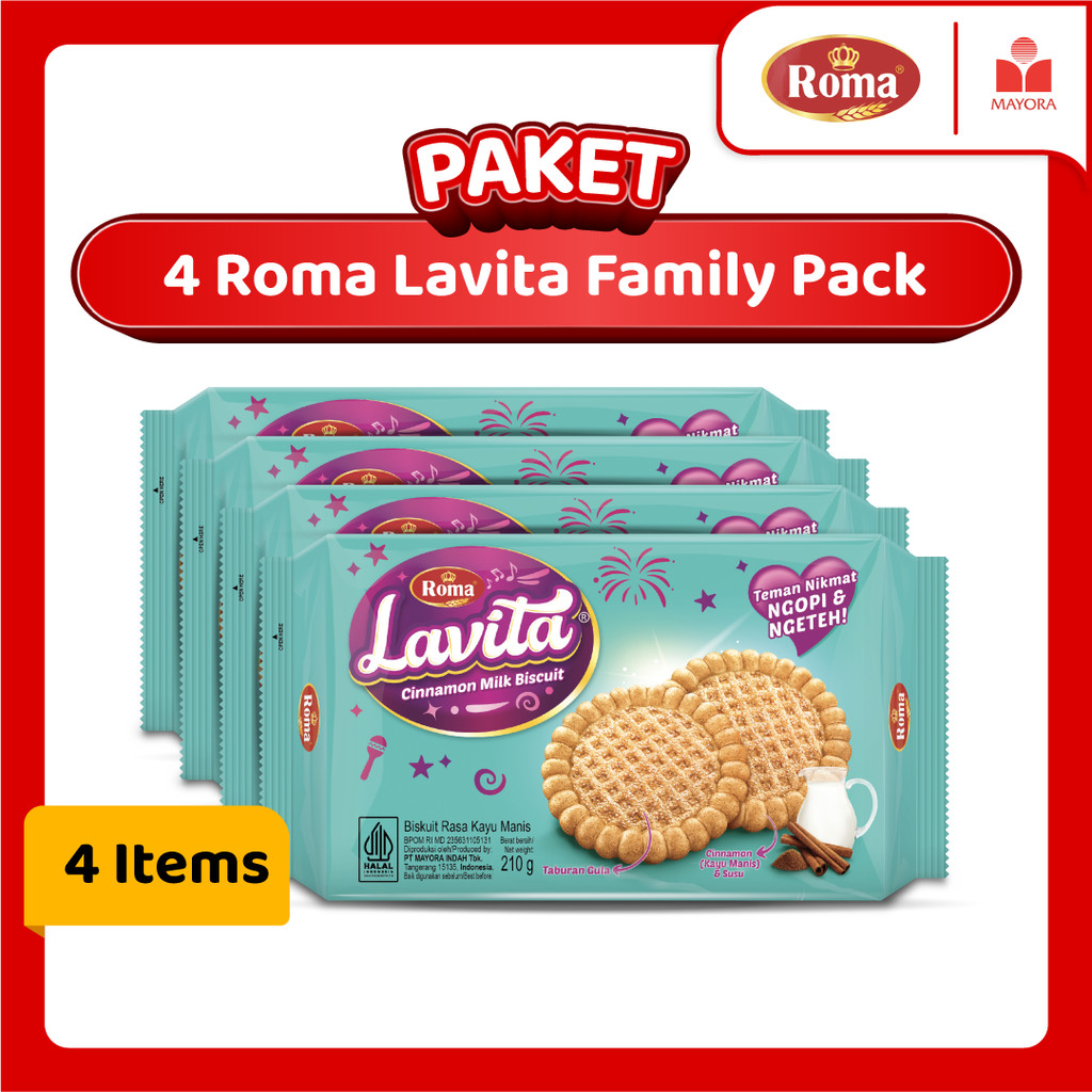 

Paket 4 Biskuit Roma Lavita Family Pack