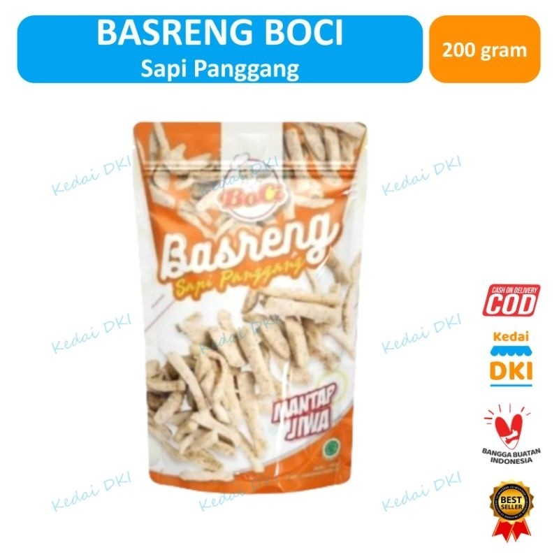 

Basreng BOCI rasa Sapi Panggang asin gurih makanan ringan khas bandung asli baso aci