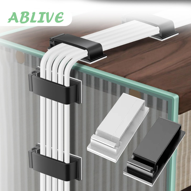 Isi 10 Jepit Kabel Klip Kabel Listrik Cable Clip Tempel Penjepit Kabel Dinding Clip Cable Management