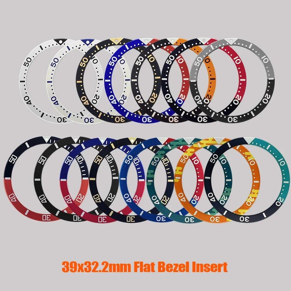 39mm Aluminium Bezel Insert Turtle Case Ring Fit for Seiko 6105 6309 Turtle Abalone NH35 NH36 Watch 