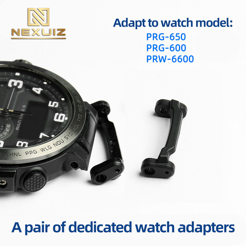 Dedicated Watchband Adapter For Casio Protrek Series PRW-6600 PRG-600 PRG-650 Strap adapter Black On