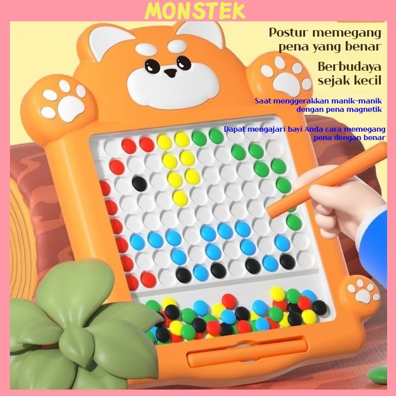 MUT♥ Baru Papan Gambar Magnetik Mainan Edukasi Teka-teki Isap Batu  Bayi dan Anak Tulis Rumah yang D