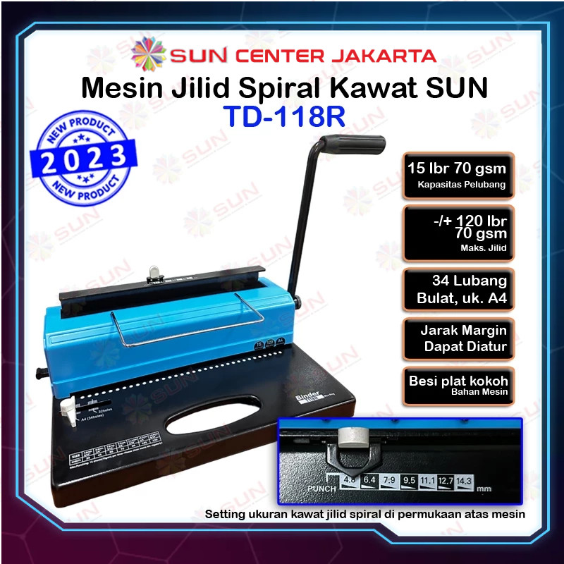 

Mesin Jilid Spiral Kawat A4 TD-13 / TD-130 / TD-118R