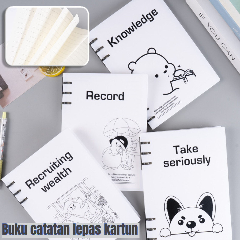 

Buku catatan lepas A5/buku harian kartun Korea sederhana/buku catatan sederhana lucu pelajar/sampul buku estetika/buku catatan lepas/buku catatan sekolah
