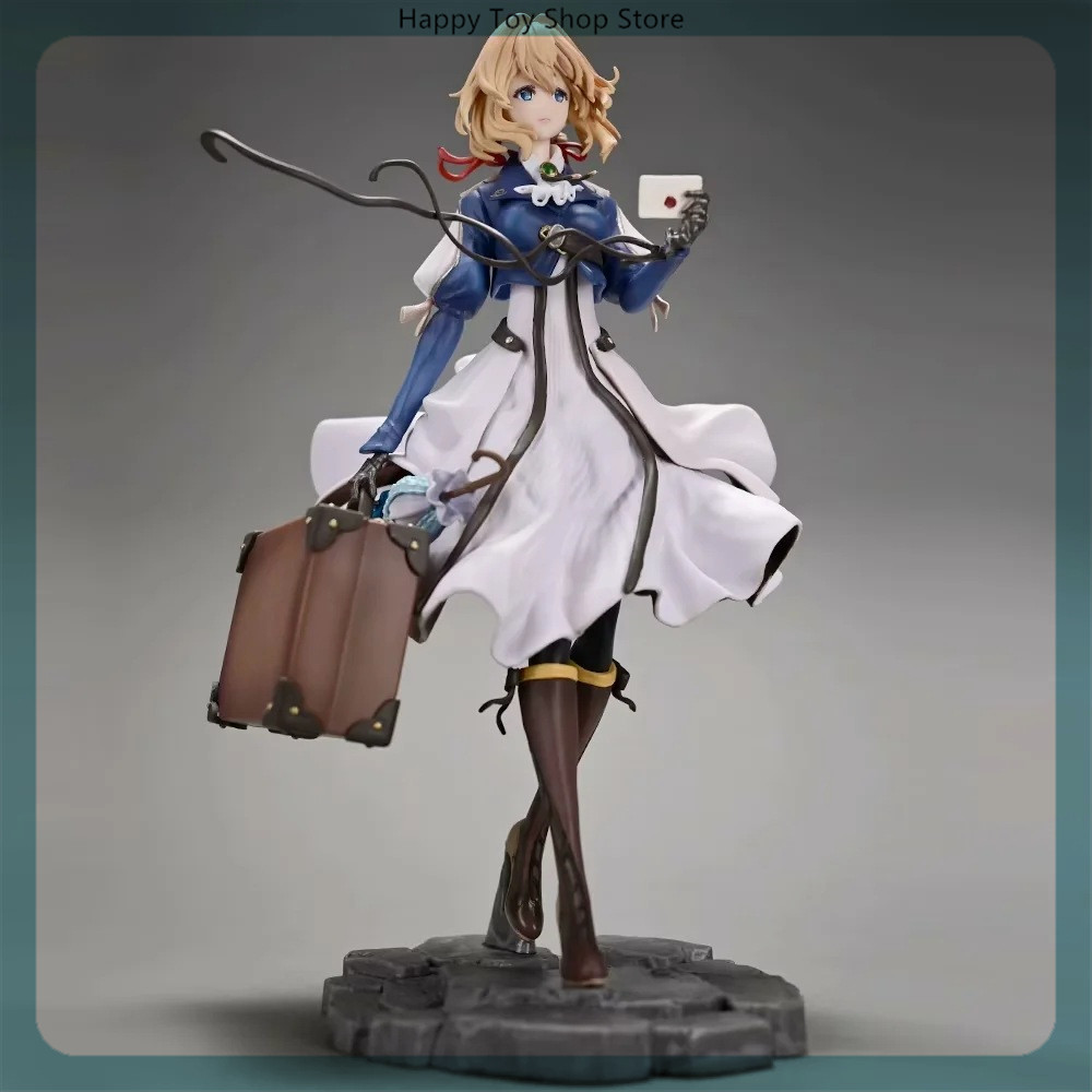 25cm Violet Evergarden Standing Position Anime Girl Figure Model Gk Statue Boys Collection Desktop D