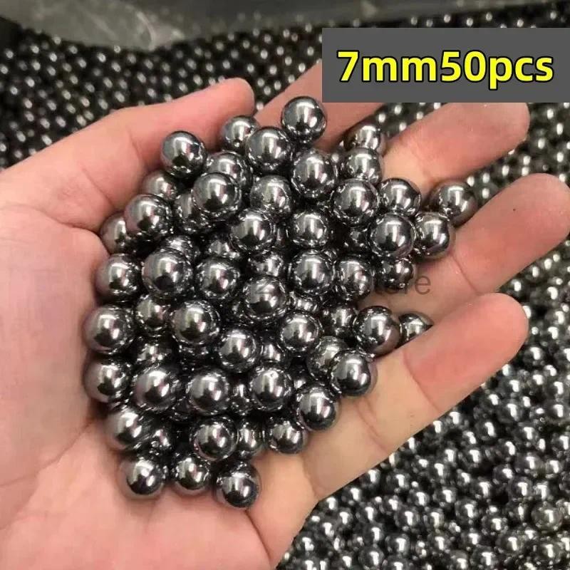 7mm Diameter/50pcs Steel Ball Slingshot Stainless Steel Hunting High Carbon Steel Slingshot Bearing 