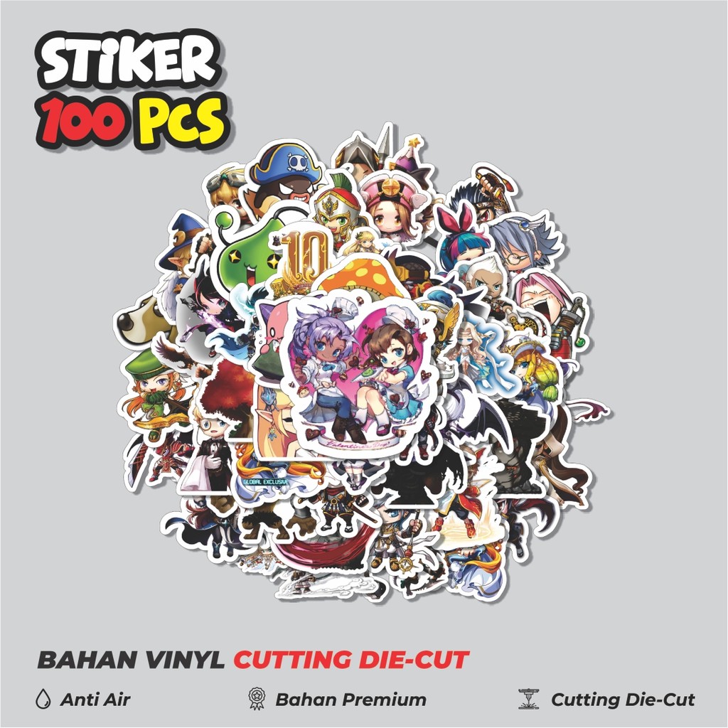 

Terbaru! 50 pcs Stiker Game Series Maple Story Mix 2 Dekorasi Lucu Kreatif untuk Notebook, Skateboard, HP