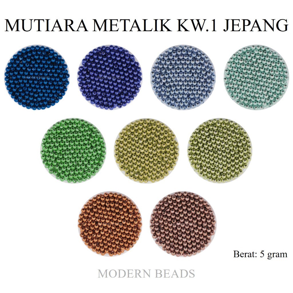 [5 GRAM] Part 2 Mutiara Jepang / Payet Jepang Bulat Kw 1 / Kw A / Grade A Warna-Warni Ukuran 3mm 4mm