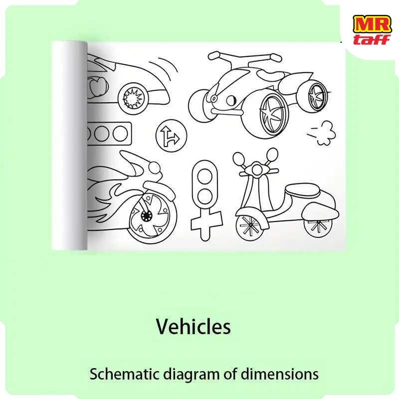 

Dehaiyun Kertas Mewarnai Tempel Dinding Drawing Paper Roll 3M - HB30