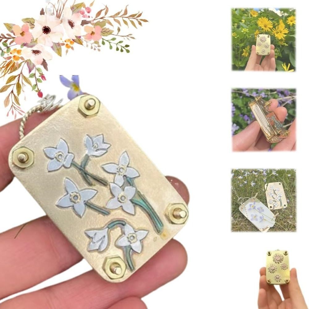 

Metal Flower Pressing Micro Flower Press DIY Metal Embossing Machine Kit Handmade Miniature Flower Press Kit
