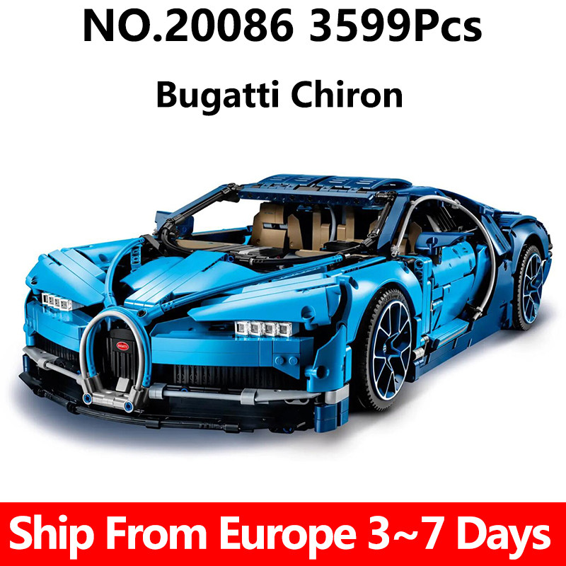 

3599Pcs Building Blocks Set 90056 3388C High Tech Super Racing Car Bugattied Chirons Models 20086 42084
