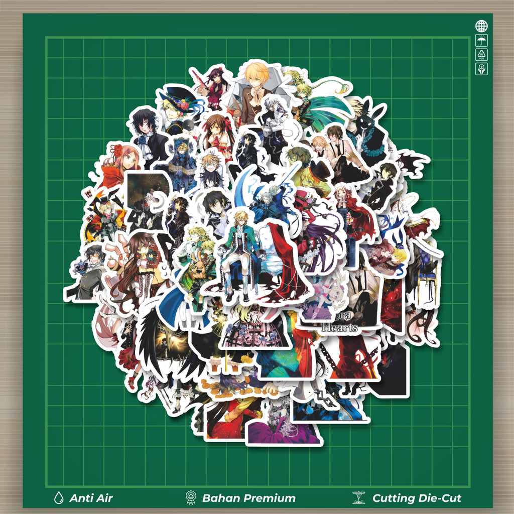 

HOT 50 PCS STIKER Anime Series Pandora Hearts Mix 1 Fashion Cars Decal Dingin Kartu Album Custom Vinyl Anti Air- Sticker Aesthetic Buku Journal Koper Casing HP Tablet Laptop Helm Motor Botol Minum