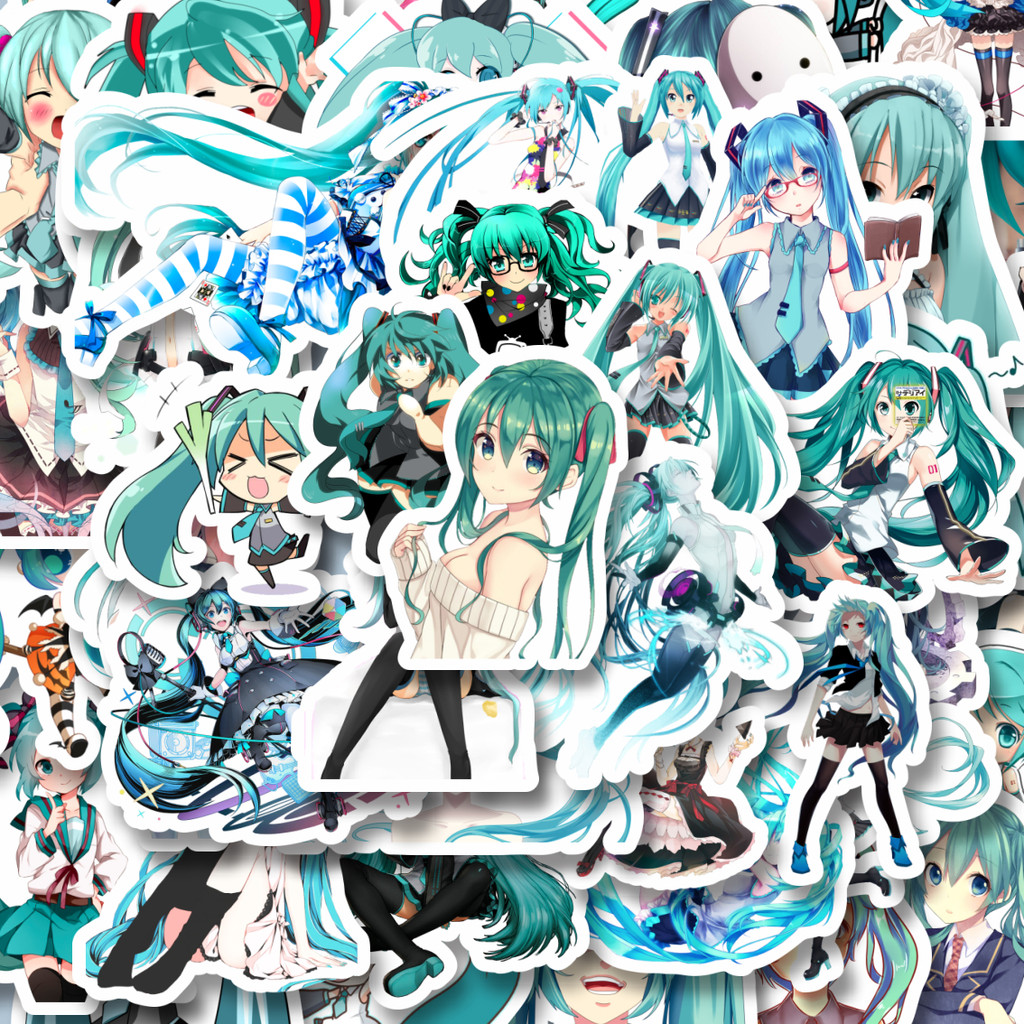 

100PCS Lucu Stiker Music Series Hatsune Miku Mix 3 Stiker Aesthetic Stiker Anti Air Stikers Berperekat Waterproof sticker decal buat Motor Helm Buku Journal Koper Casing HP Laptop Botol Minum Hadiah anak