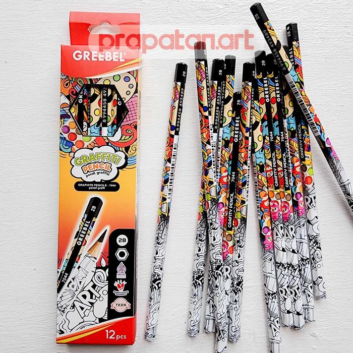 

Pensil Tulis Greebel GB-2B | 1 BOX ISI 12PCS | Writing Pencil - 7028 PASTEL