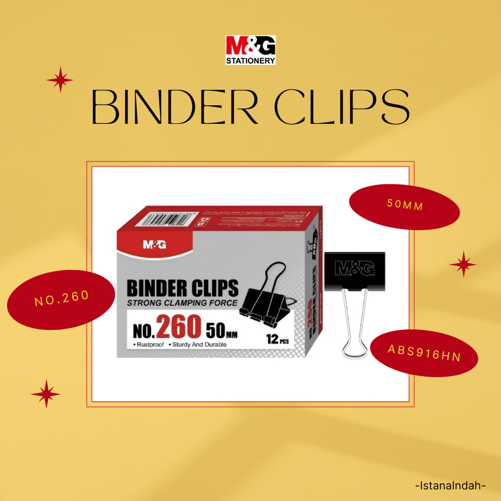 

M&G Paper Clip 50mm Super EconomiaI Force ABS916HN No.260 - 12Pcs