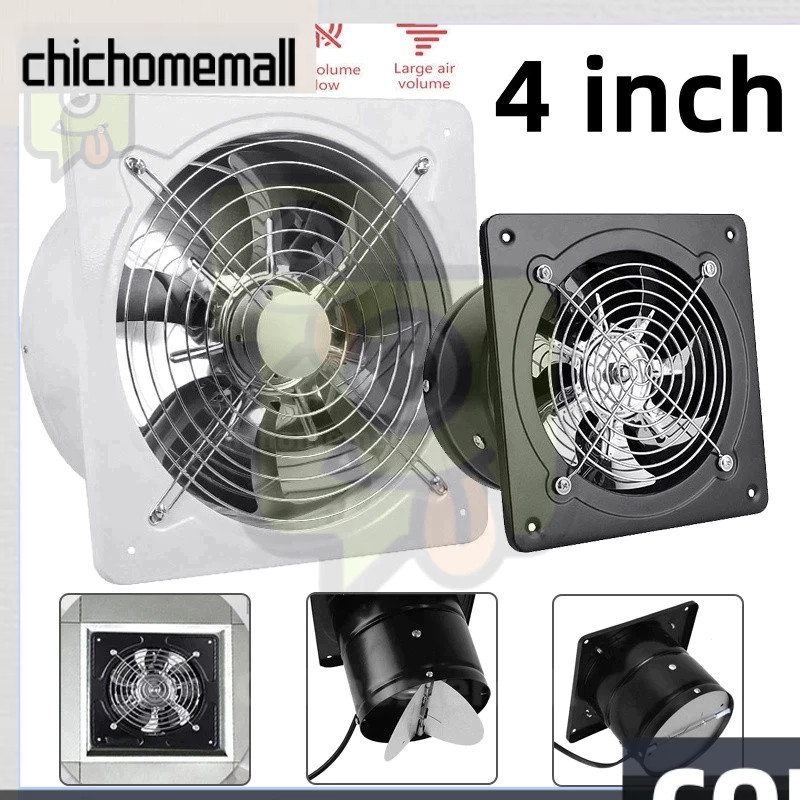 Exhaust Fan Dinding 4Inch Kipas Exhaust Ventilasi Dinding exhaust fan kamar mandi Booster Fan