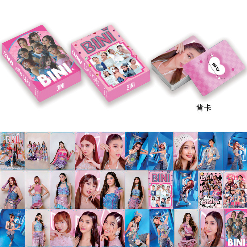 

New 30 Pcs/Set Girl Group BINI Lomo Card Aiah, Mikha, Colet Philippine Star Mini Postcard HD Photo Card Cosplay Gift