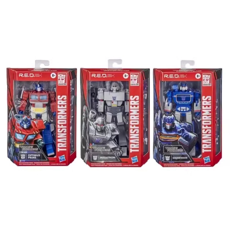 Transformers R.E.D. Series Robot Enhanced Design G1 Optimus Prime Megatron Soundwave Non-Converting 