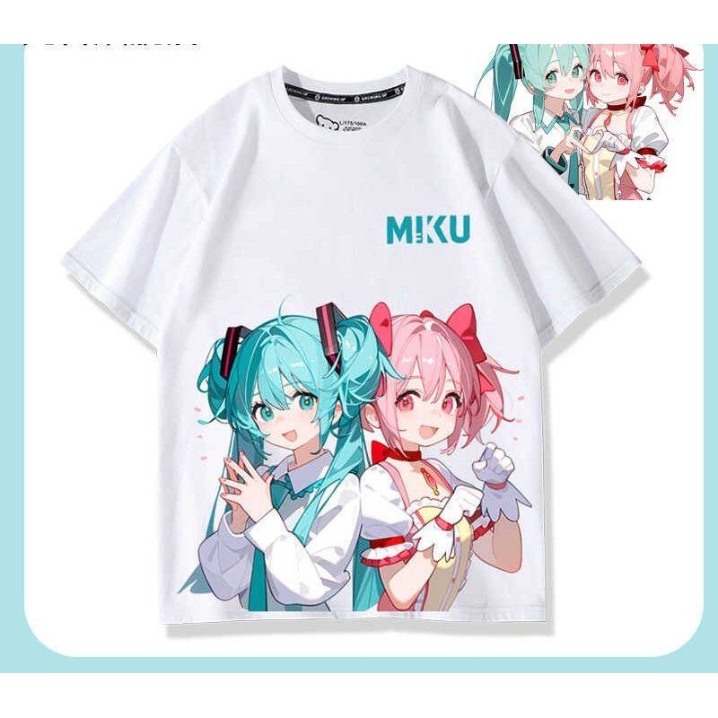 Baju Anime Puella Magi Madoka Magica X Hatsune Miku Kaos Hatsune Miku