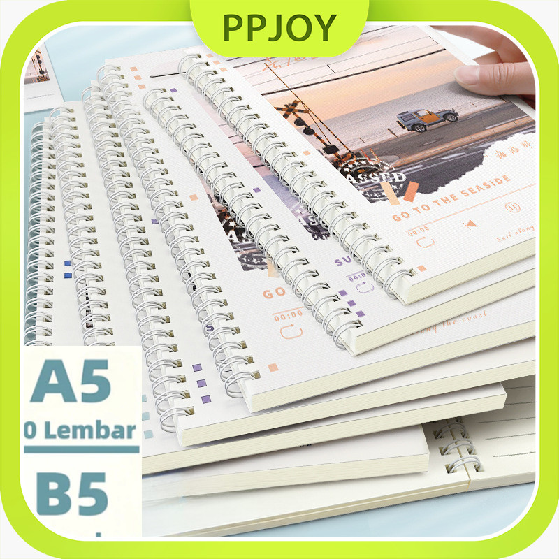 

【Ready】A5 B5 Notebook Buku Binder / Sekolah Pemandangan Buku Notebook Aesthetic / Beautiful Landscape Cover Buku Notebook / Korea Cantik Menebal Buku Notebook