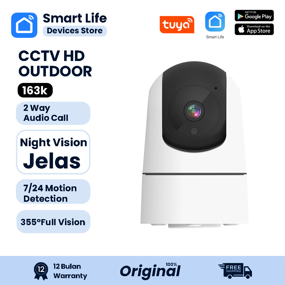 [ Tuya ] CCTV Wifi 163k 1080p Two Way Smart Camera Indoor Kamera Dua Arah SmartLife [SmartLife]