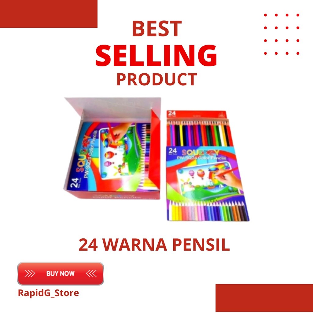 

Pensil Warna Kelir Set 24 Warna Panjang Alat Mewarnai Menggambar Anak