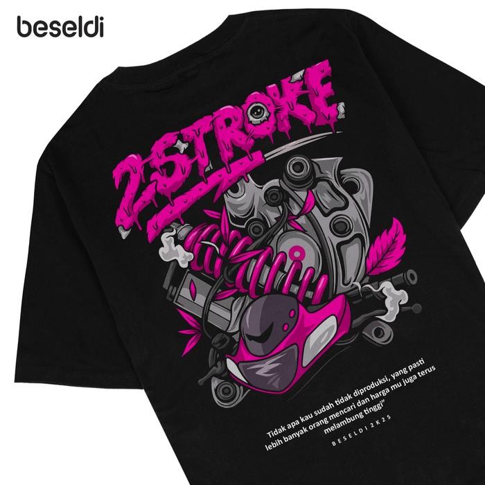 (TOP) Beseldi - Kaos Baju Distro Racing 2Stroke Two Stroke Magenta Edition 2 Tak Lovers Indonesia Mo